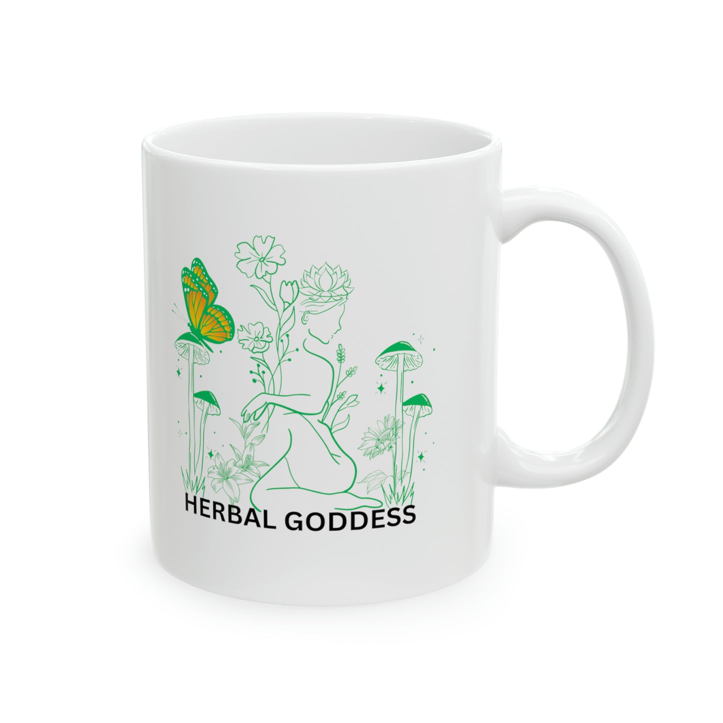 Herbal Goddess Ceramic Tea Mug, 11oz