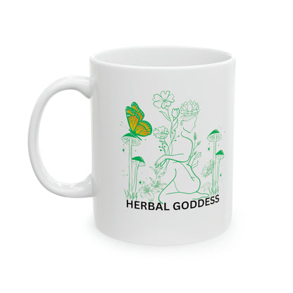 Herbal Goddess Ceramic Tea Mug, 11oz