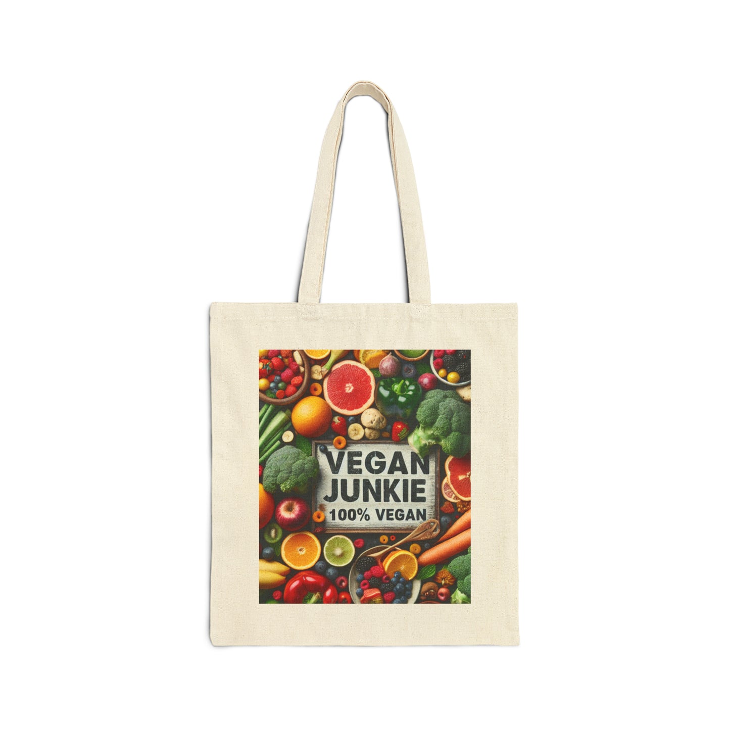 100% Vegan Cotton Canvas Tote Bag