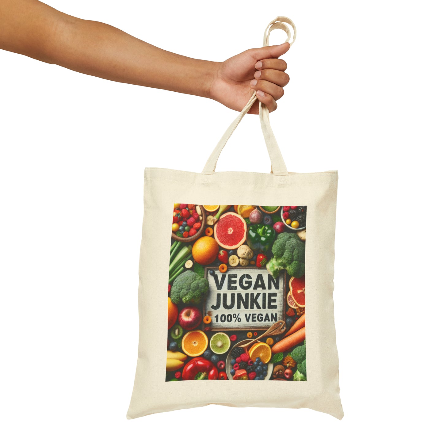 100% Vegan Cotton Canvas Tote Bag