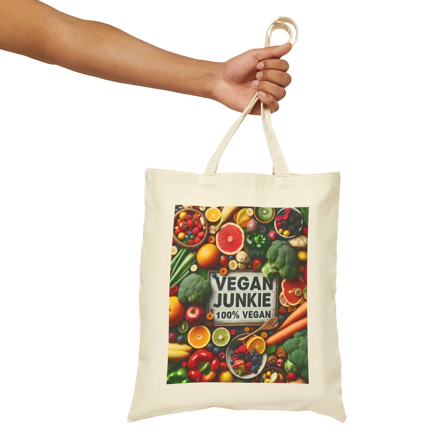 100% Vegan Cotton Canvas Tote Bag